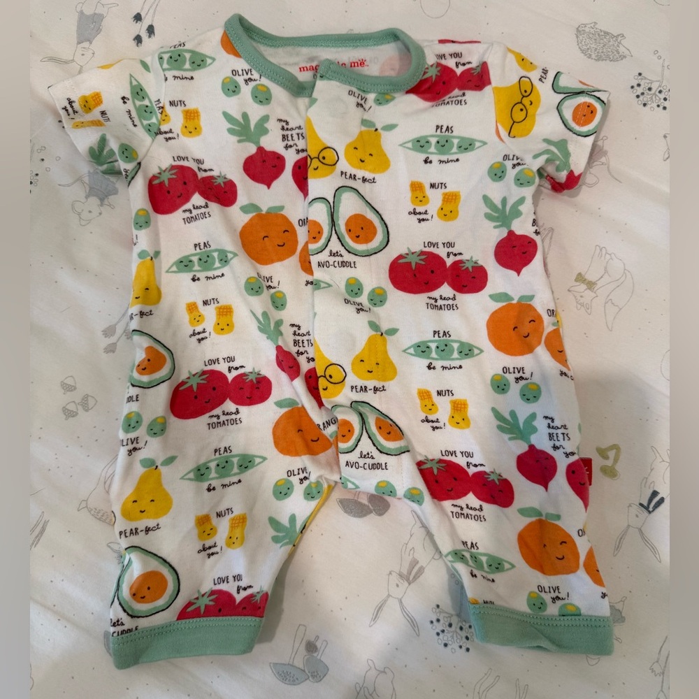 Magnetic Me Colorful Fruit Print Kids Bodysuit